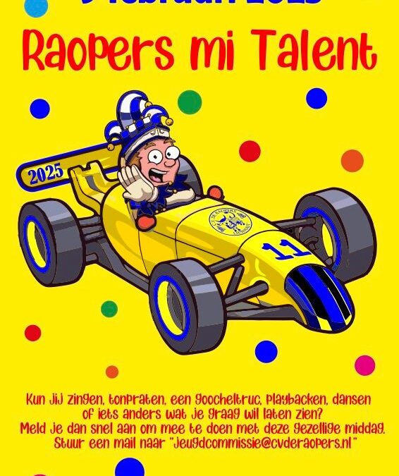 Zondag 9 februari: Raopers mi Talent